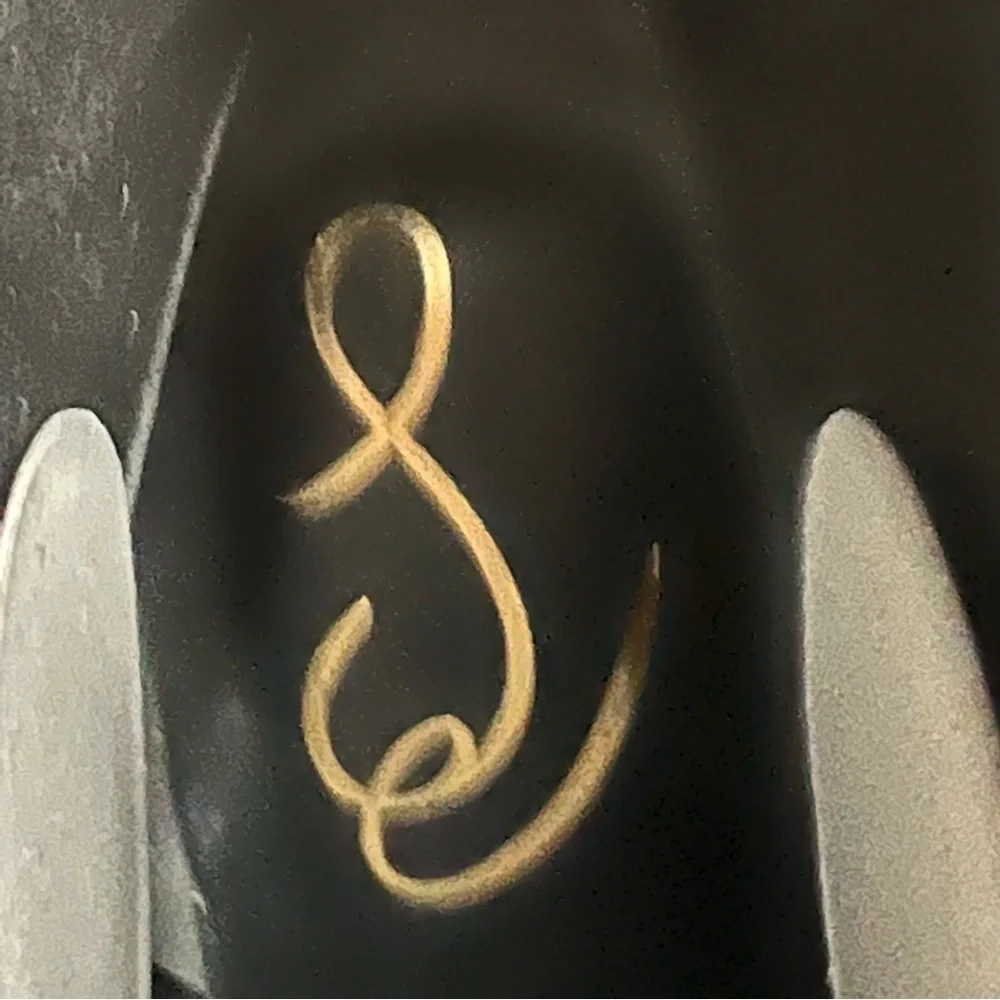 Sam Edelman Black Suede Boots with Pearl accents 2.5 inch heal Size 7.5 - Picture 10 of 11